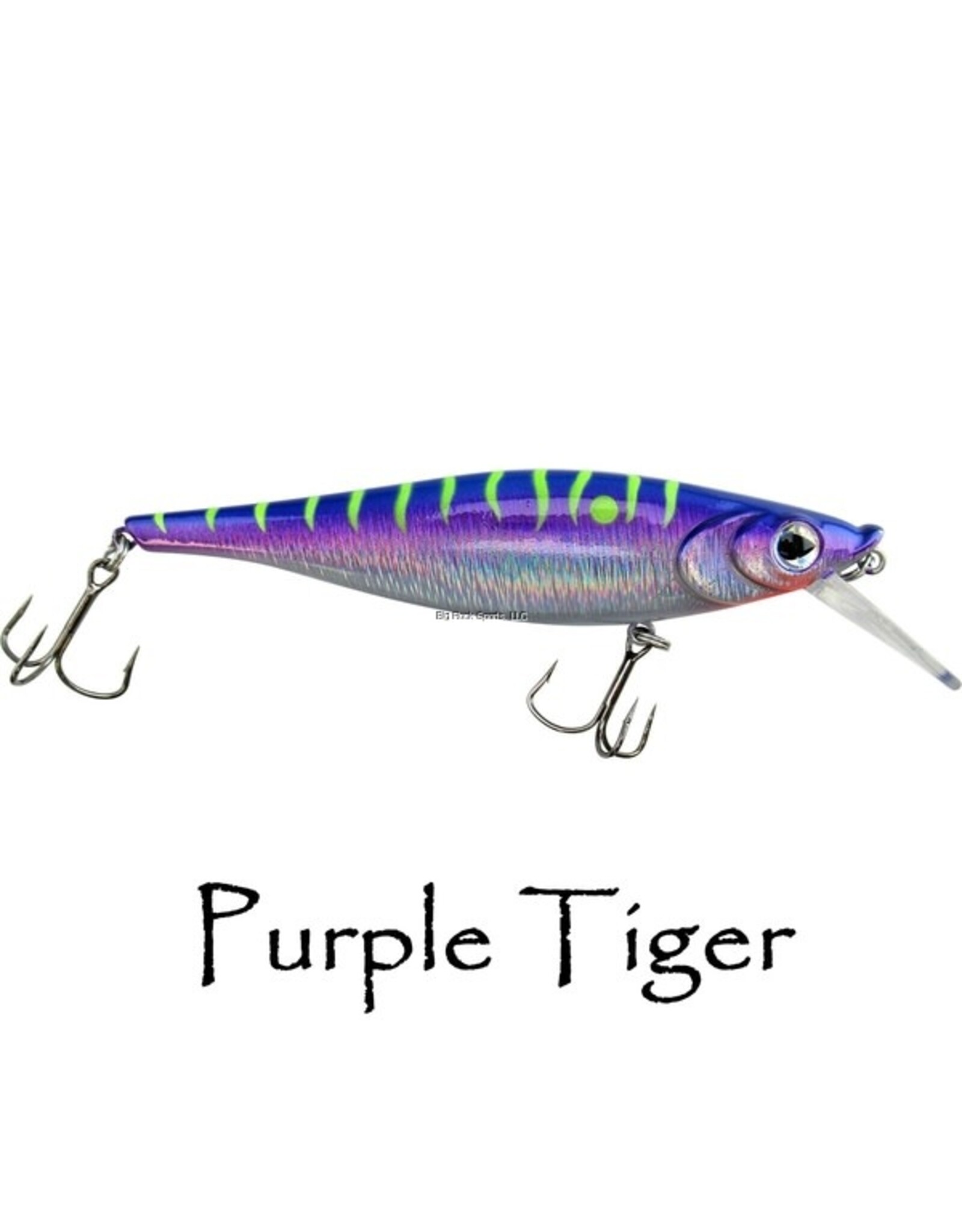 Walleye Nation Walleye Nation Creations LSB-PT Lil SB Reaper , Unique Square Bill Crankbait, Size 3.5", Diving Depth 10', #6 Hooks, Purple Tiger
