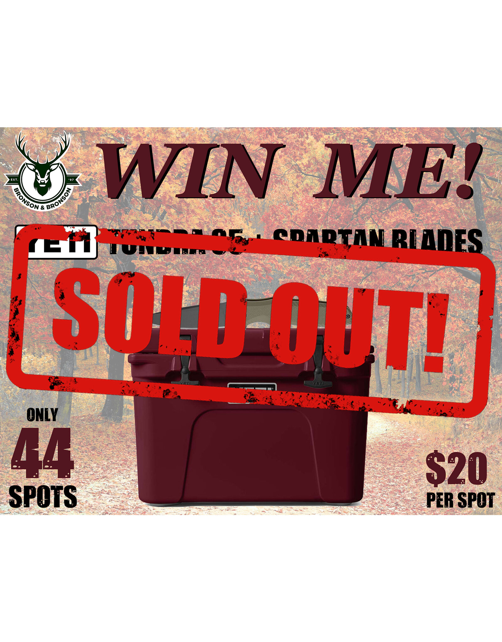 DRAW #1747 - WIN ME - Yeti Tundra 35 + Spartan Blades!