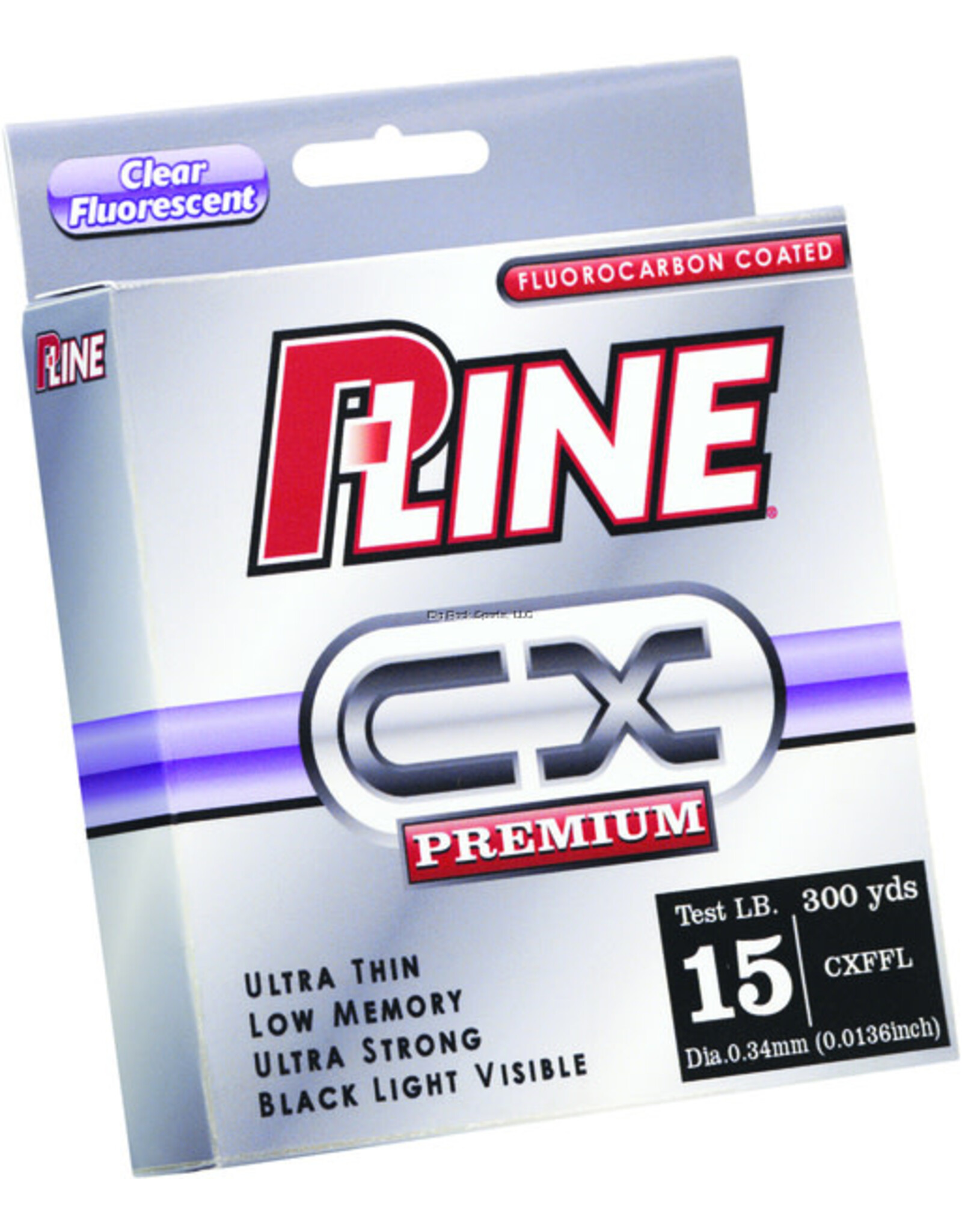 p-line P-Line CXFFL-15 CX Premium Fluorocarbon-Coated Mono Filler Spool 15lb 300yd Clear Fluorescent