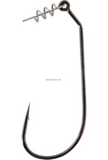 Owner Owner 5167-121 TwistLock Light Soft Plastic Hook with Centering-Pin Spring, Size 2/0, Needle Point, 1X Strong, Black Chrome, 5 per Pack (049111)