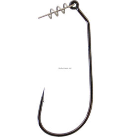 Owner Owner 5167-121 TwistLock Light Soft Plastic Hook with Centering-Pin Spring, Size 2/0, Needle Point, 1X Strong, Black Chrome, 5 per Pack (049111)