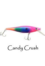 Walleye Nation Walleye Nation Creations LSB-CC Lil SB Reaper , Unique Square Bill Crankbait, Size 3.5", Diving Depth 10', #6 Hooks, Candy Crush
