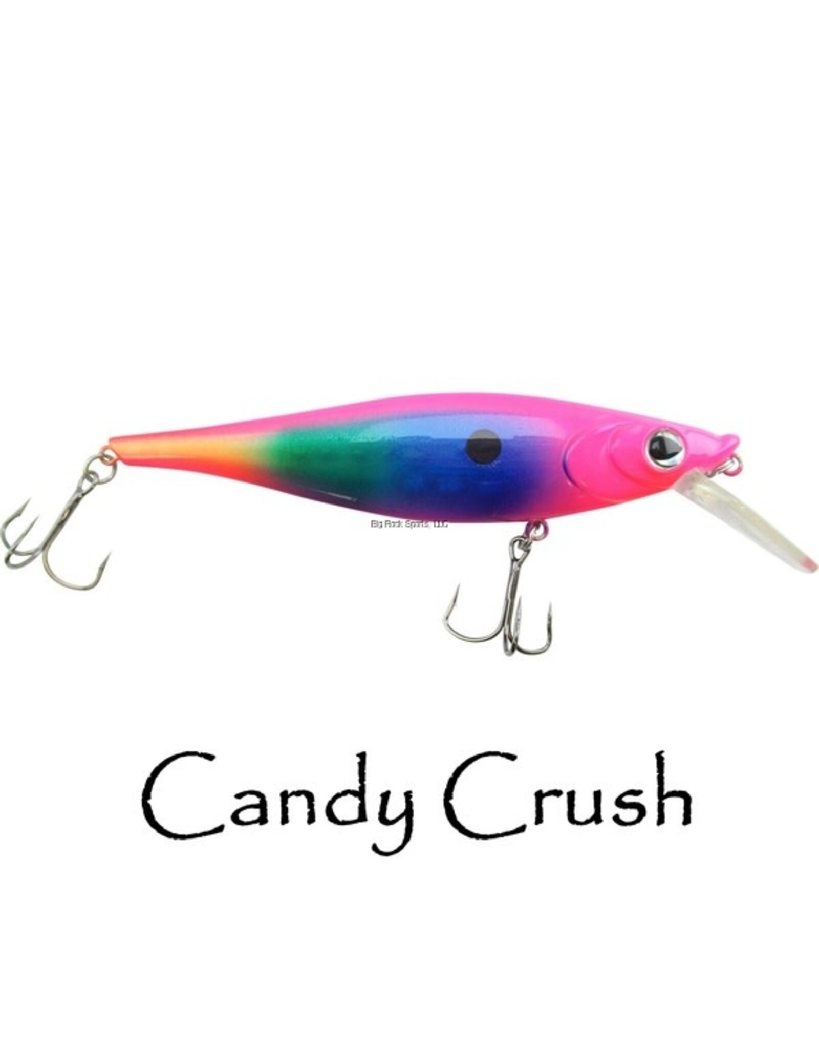 Walleye Nation Walleye Nation Creations LSB-CC Lil SB Reaper , Unique Square Bill Crankbait, Size 3.5", Diving Depth 10', #6 Hooks, Candy Crush