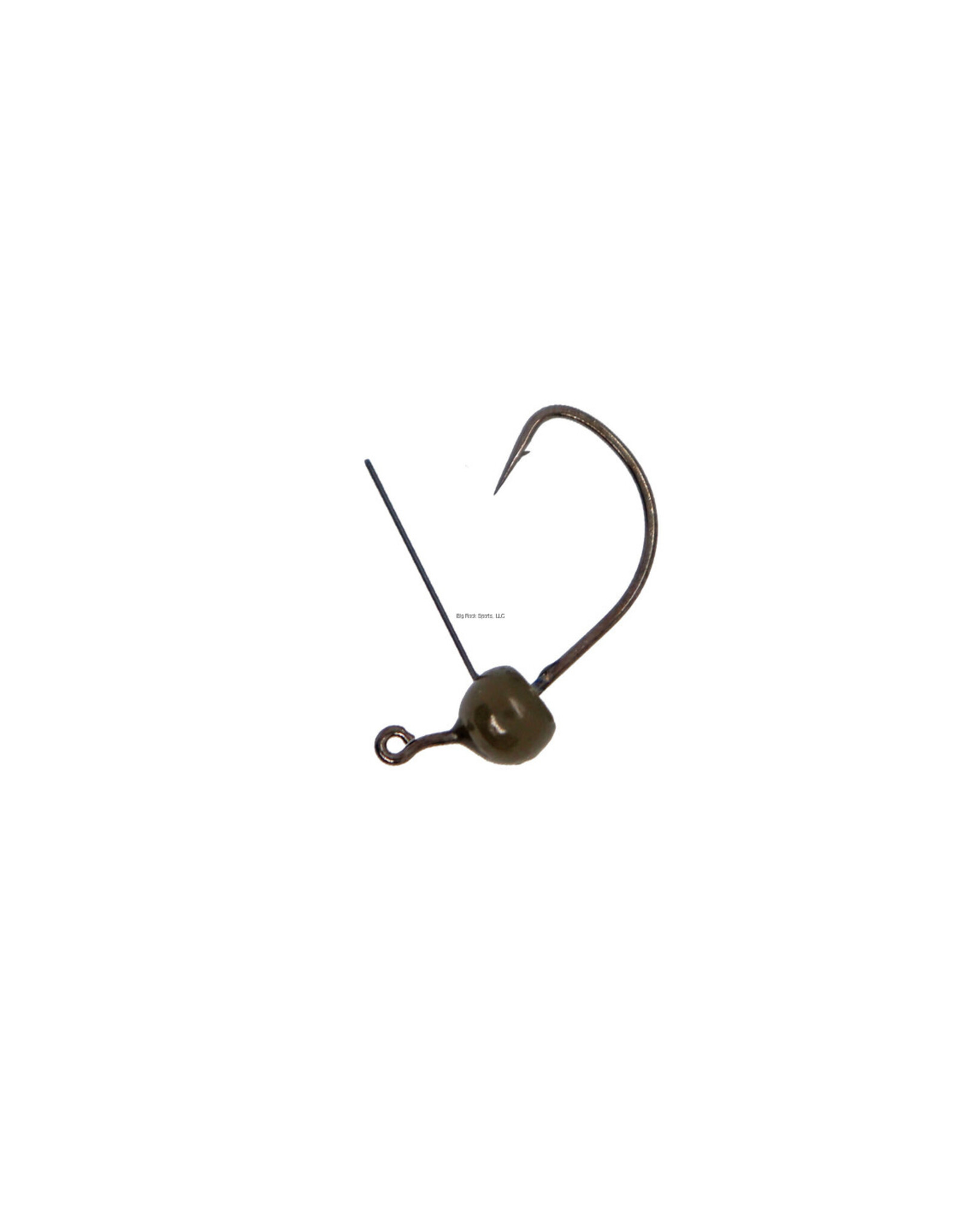 Xzone X Zone Tungsten Weedless Wacky Jig Head, Green Pumpkin, 1/8 oz. (2 Pack)