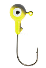 danielson Danielson JH18CHB Jighead 1/8oz, 8/pk, Chartreuse/Black