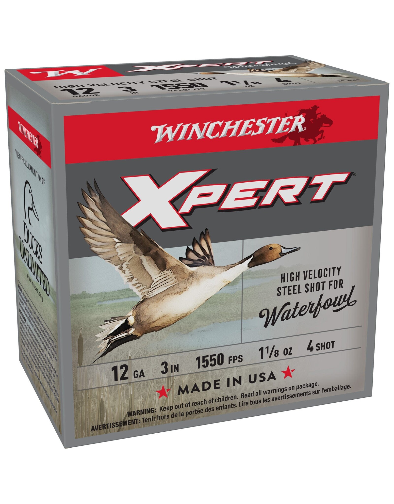 Winchester Winchester WEX1234 Super-X Xpert Shotshell 12 GA, 3 in, No. 4, 1-1/8oz, 1550 fps, 25 Rnd per Box