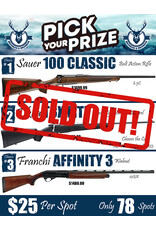DRAW #1748 - Pick Your Prize - Sauer, Tikka OR Franchi!