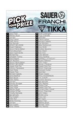 DRAW #1748 - Pick Your Prize - Sauer, Tikka OR Franchi!