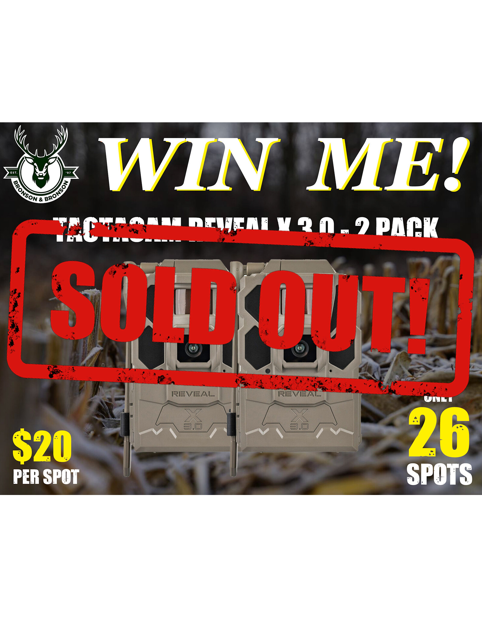 DRAW #1756 - WIN ME - Tactacam Reveal X 3.0 - 2 Pack! ROUND 4