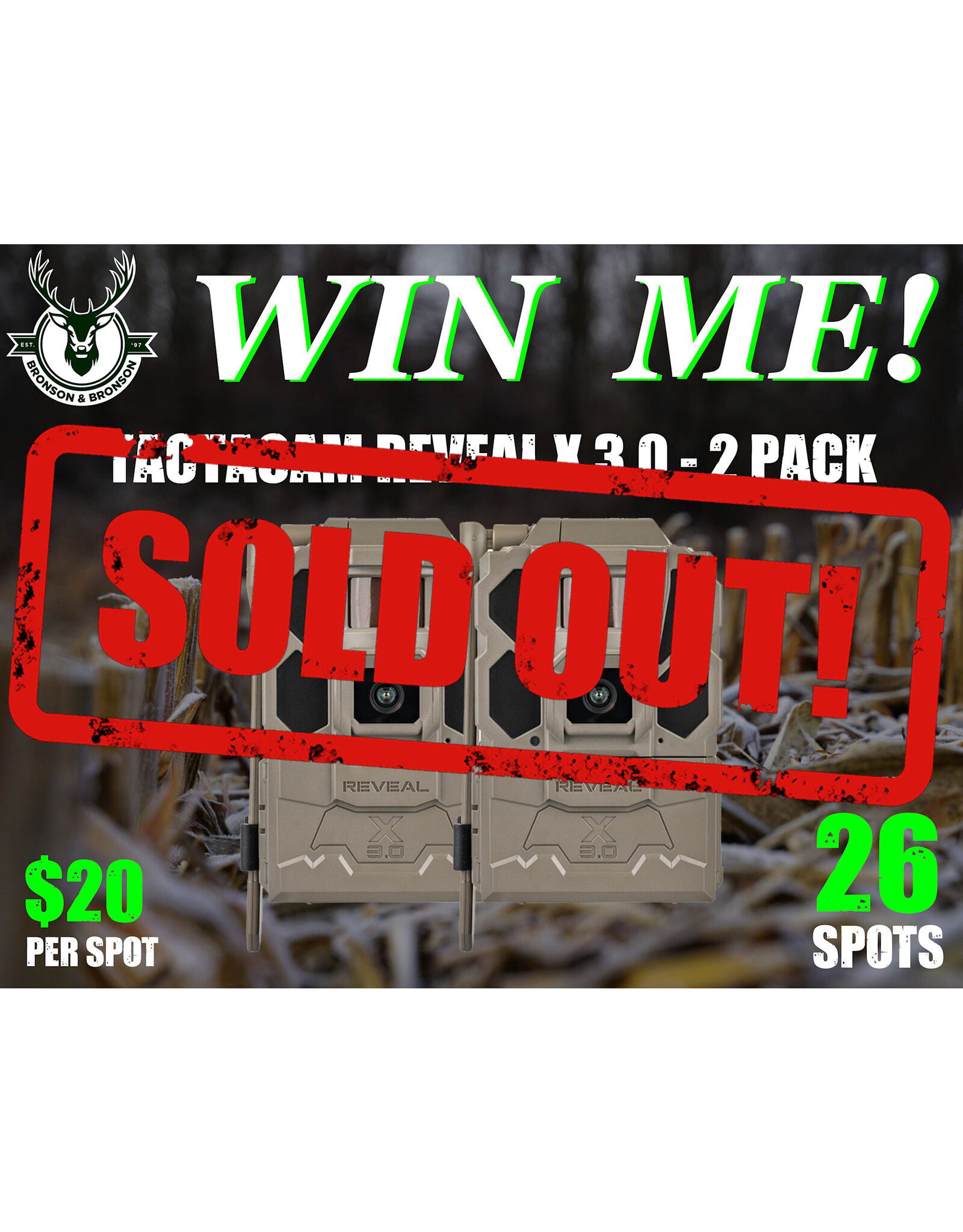 DRAW #1757 - WIN ME - Tactacam Reveal X 3.0 - 2 Pack! ROUND 5