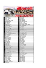 DRAW #1754 - Pick Your Prize - Franchi, Benelli OR Winchester!