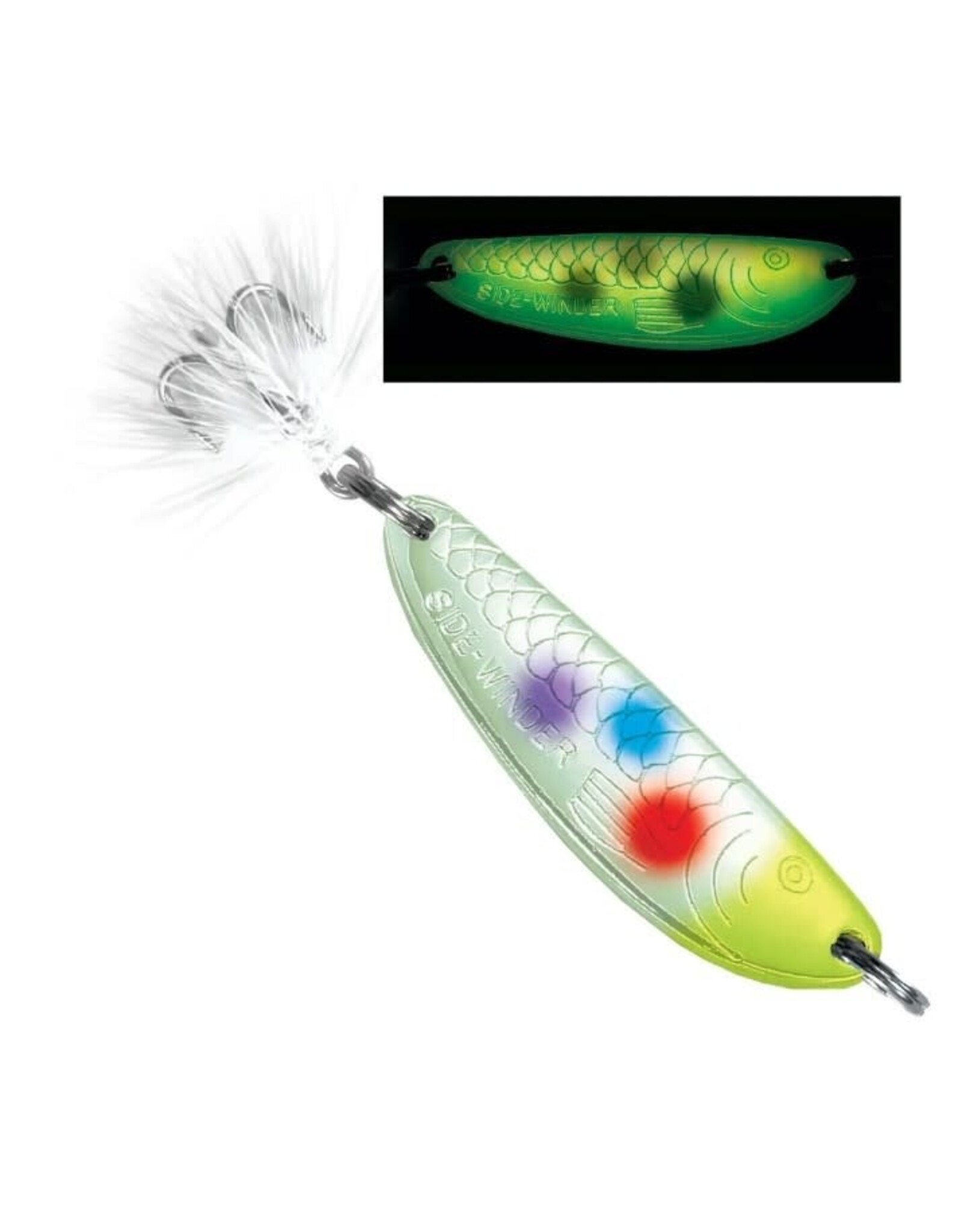 ACME Acme Ice Winder 1/8 oz - Moonshine Glow Wonderbread - Ice Fishing Flutter Spoon