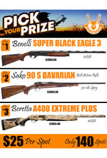 DRAW #1765 (101-140)  - Pick Your Prize - Benelli, Sako OR Beretta!