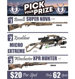 DRAW #1770 - Pick Your Prize - Benelli, Excalibur OR Winchester!