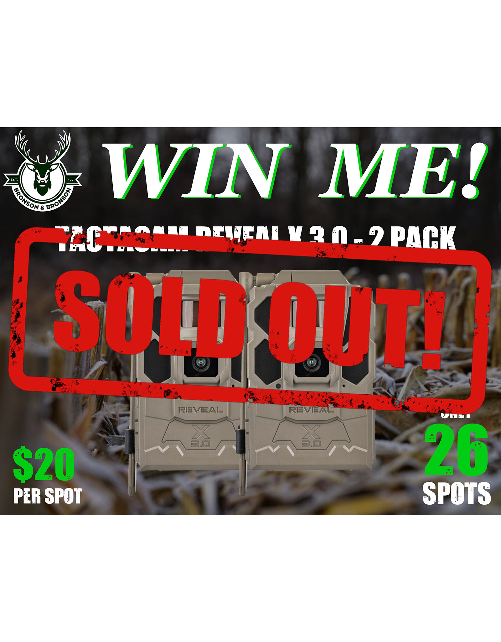 DRAW #1766 - WIN ME - Tactacam Reveal X 3.0 - 2 Pack! ROUND 8