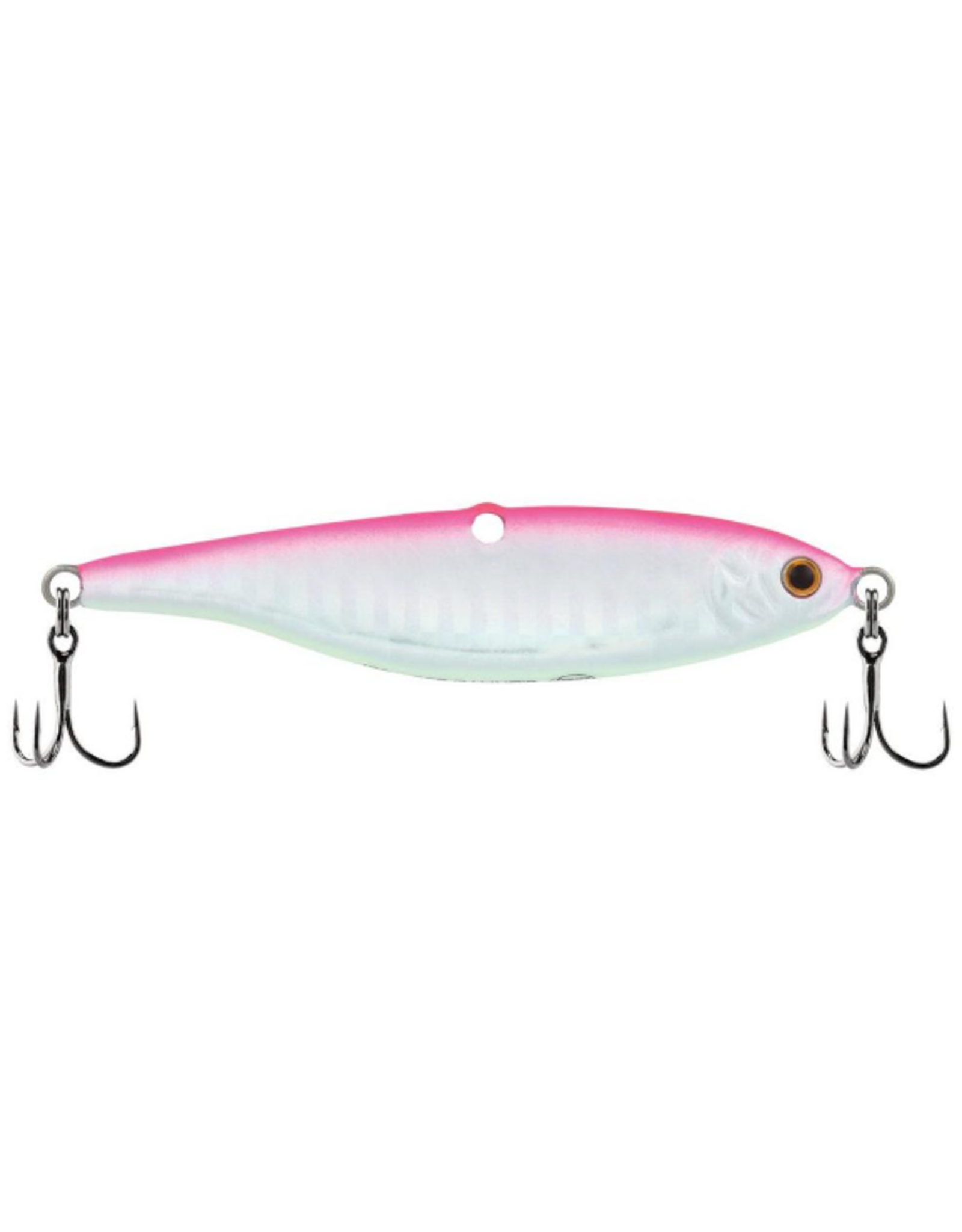Berkley Berkley Vibrato Jigging Bait, 2 1/4", 1/2 Oz Treble Hooks, Pinkescent