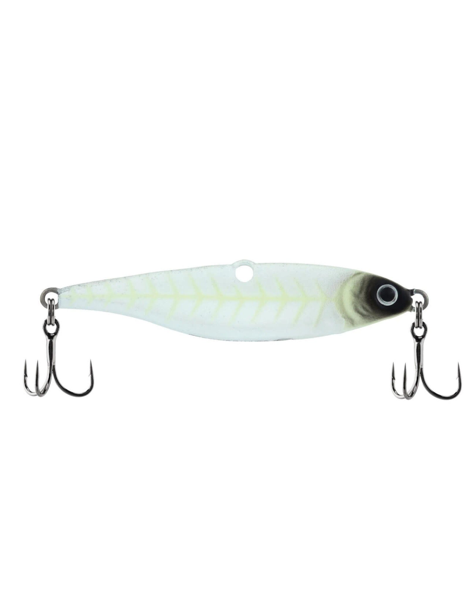 Berkley Berkley Vibrato Lure, 1 1/2 " 1/8 oz two sz 12 treble Ghostescent