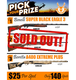 DRAW #1765 - Pick Your Prize - Benelli, Sako OR Beretta!