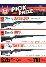 DRAW #1773 (1-55) - Pick Your Prize - Henry, Benelli OR Tikka!