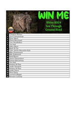 DRAW #1769 - WIN ME - RHINO RB24 GROUND BLIND! ROUND 2