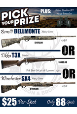 DRAW #1776 - Pick Your Prize - Benelli, Tikka OR Winchester!