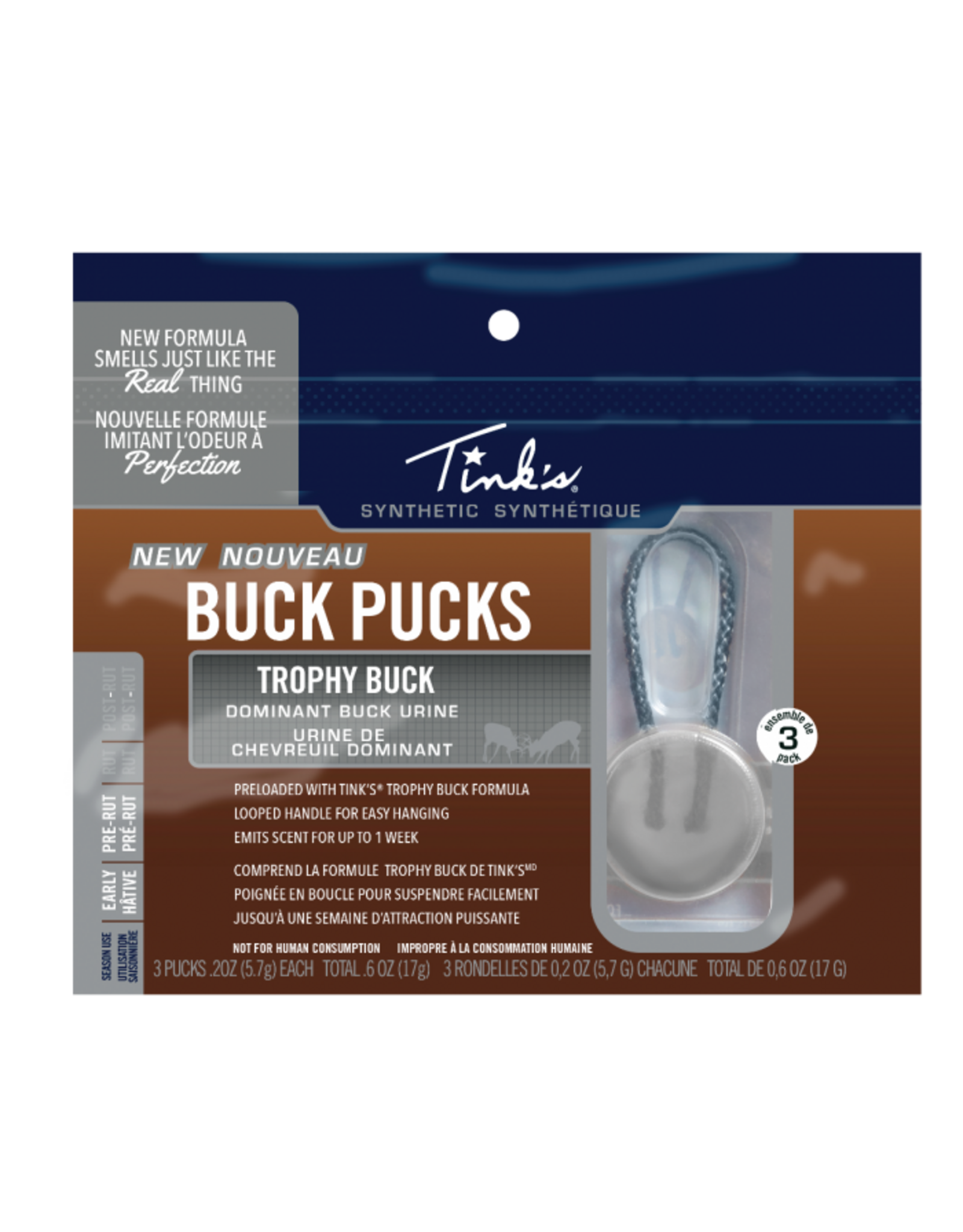 Tink's Tink's TROPHY BUCK Dominant Duck Urine BUCK PUCKS 3ct W5282BL