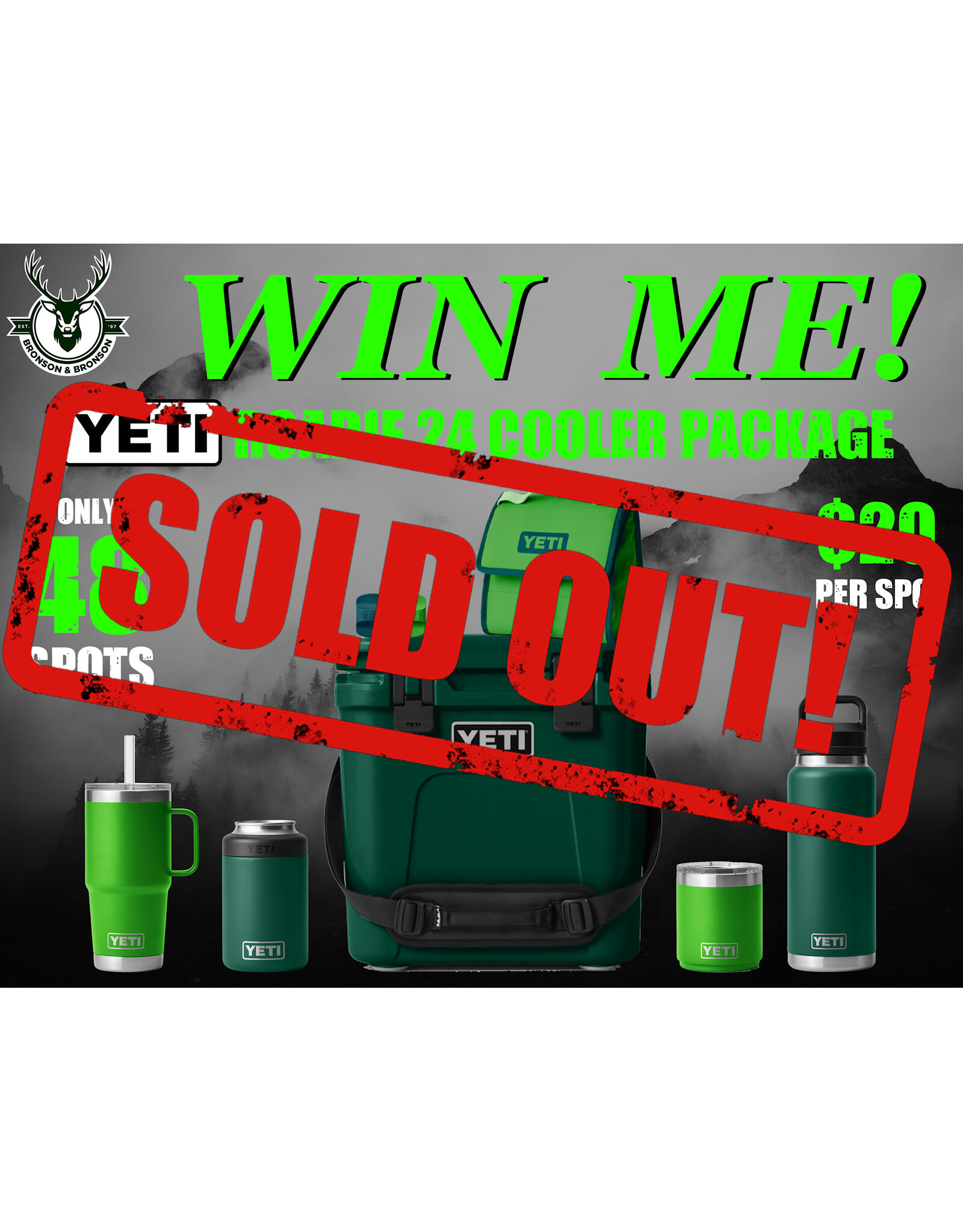 DRAW #1774 - WIN ME - Yeti Roadie 24 Forest Green Package!
