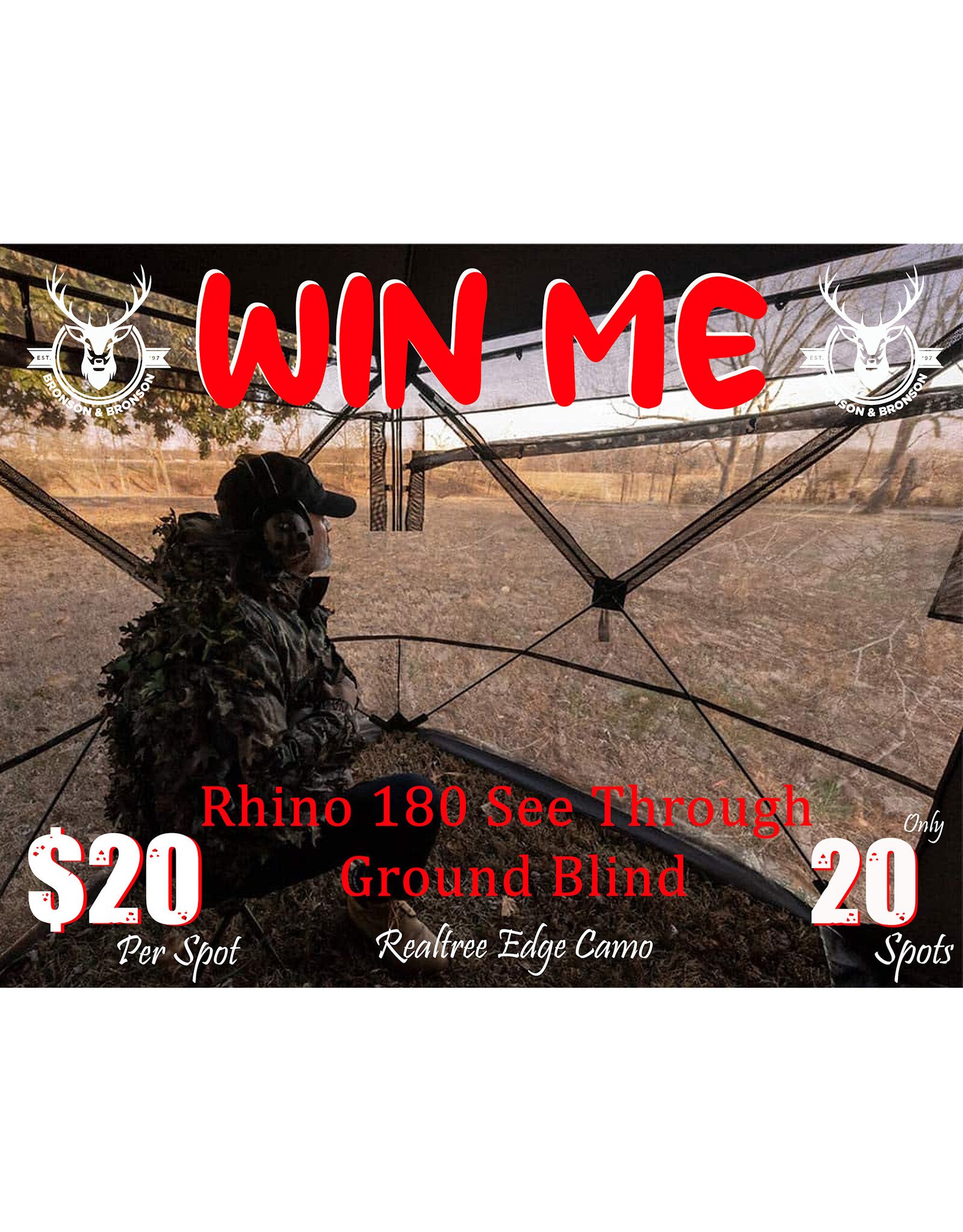DRAW #1780 - WIN ME - RHINO 180 BLIND! ROUND 4