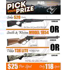 DRAW #1785 (60-118) - Pick Your Prize - Sako, Smith & Wesson OR Tikka!