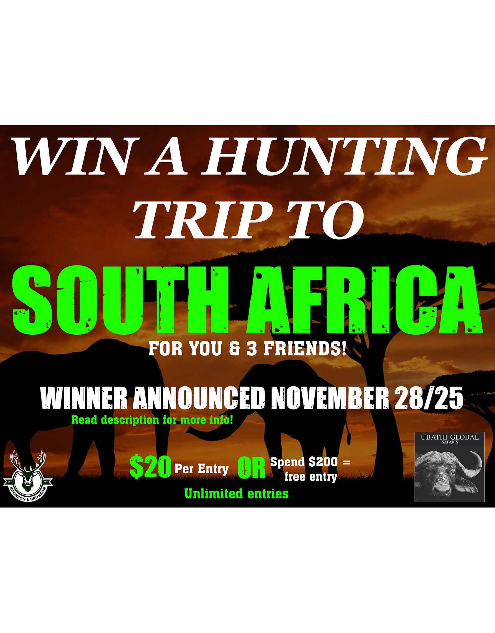 Win A Hunting Trip to Africa ROUND 2