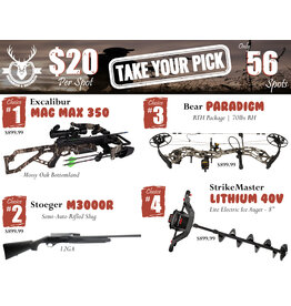 DRAW #1786 - Take Your Pick - Excalibur, Stoeger, Bear OR StrikeMaster!