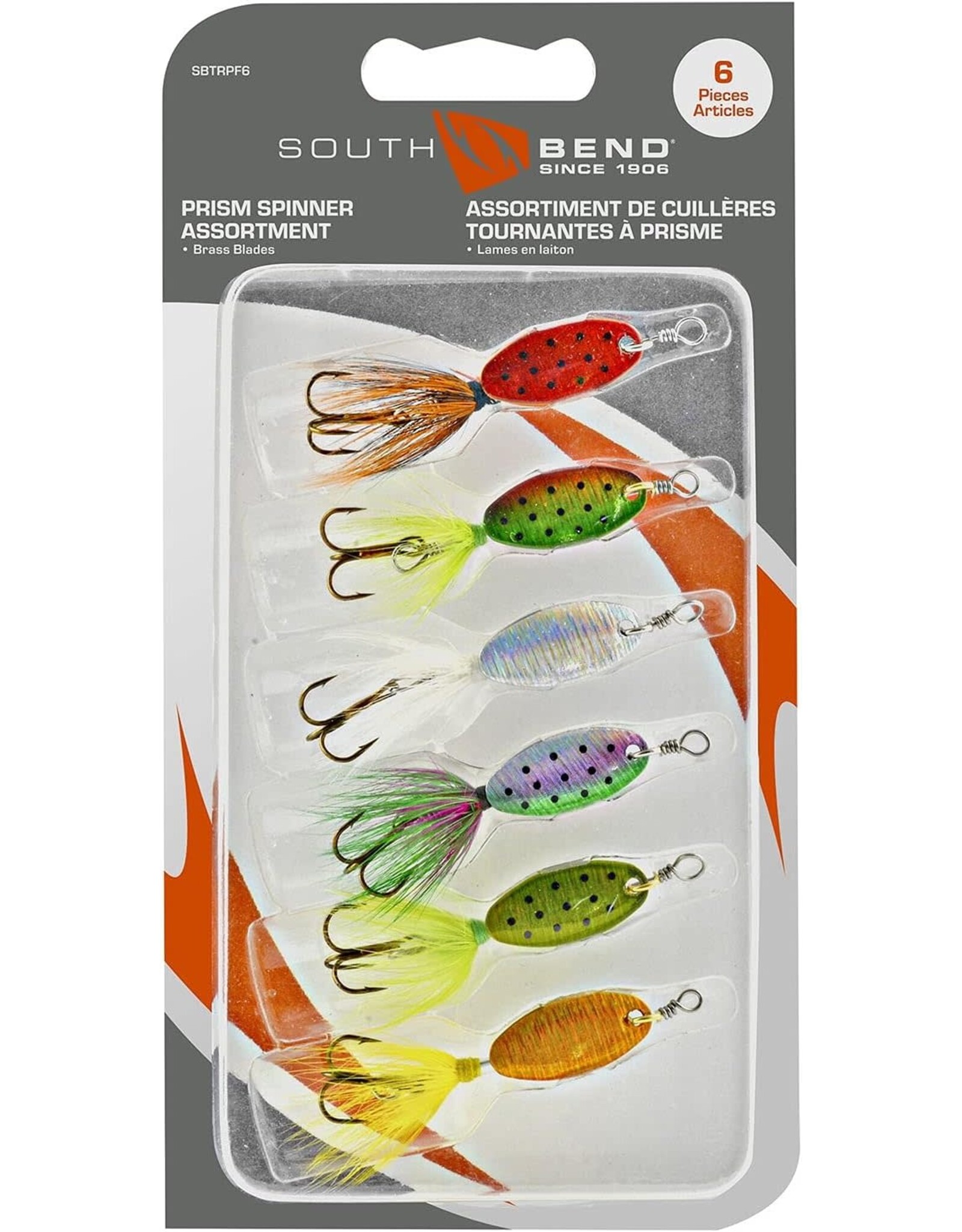 south bend Spinnerbait Prism Spinner Assortment 1/8oz 6pk