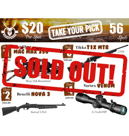 DRAW #1782 - Take Your Pick - Excalibur, Benelli, Tikka OR Vortex!