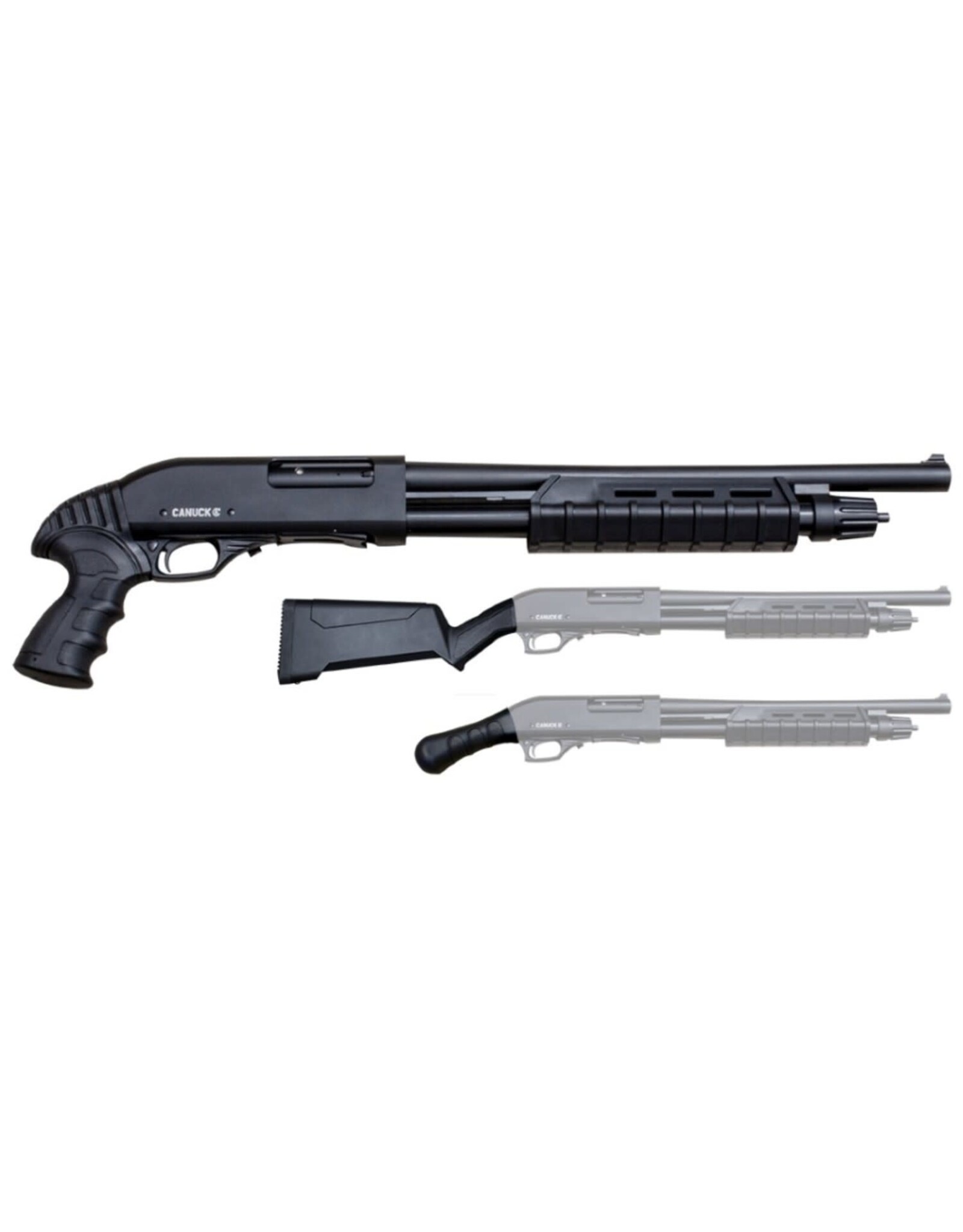 Canuck Firearms Canuck Enforcer Pump Action 12ga 3" Chamber 5+1 Capacity 17" Chromed Lined Barrel Stock Combo