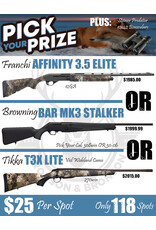 DRAW #1788 (1-59) - Pick Your Prize - Franchi, Browning OR Tikka!