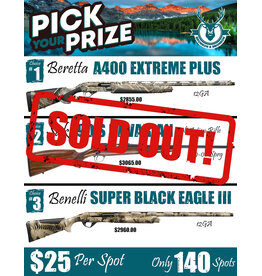 DRAW #1778 - Pick Your Prize - Beretta, Sako OR Benelli!