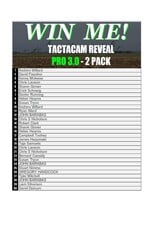 DRAW #1783 - WIN ME - Tactacam PRO 3.0 - 2 Pack ROUND 5