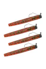 MATZUO Matzuo Pre-Rigged Ned Rig 1/16 Oz Qty 4 Cinnamon Green Flake