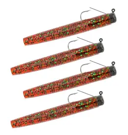 MATZUO Matzuo Pre-Rigged Ned Rig 1/16 Oz Qty 4 Cinnamon Green Flake