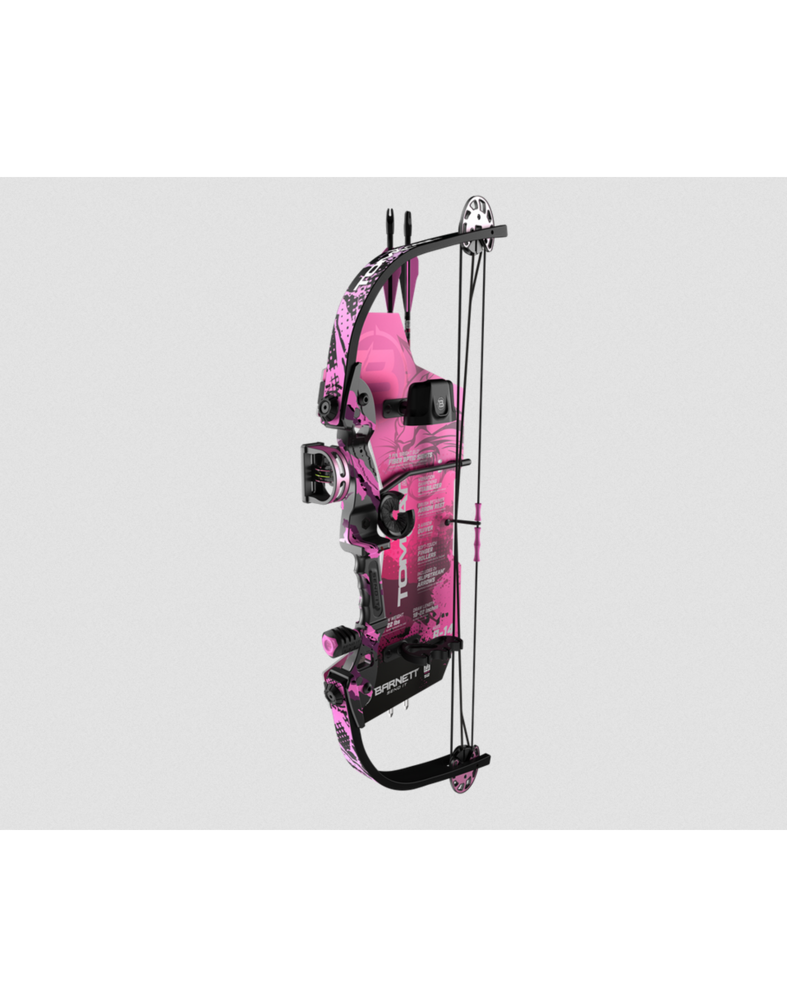Barnett Tomcat (purple) Compound Bow Package 17-22 lbs 18-22" draw (right)