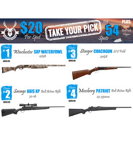 DRAW #1792 - Take Your Pick - Winchester, Savage, Stoeger OR Mossberg!