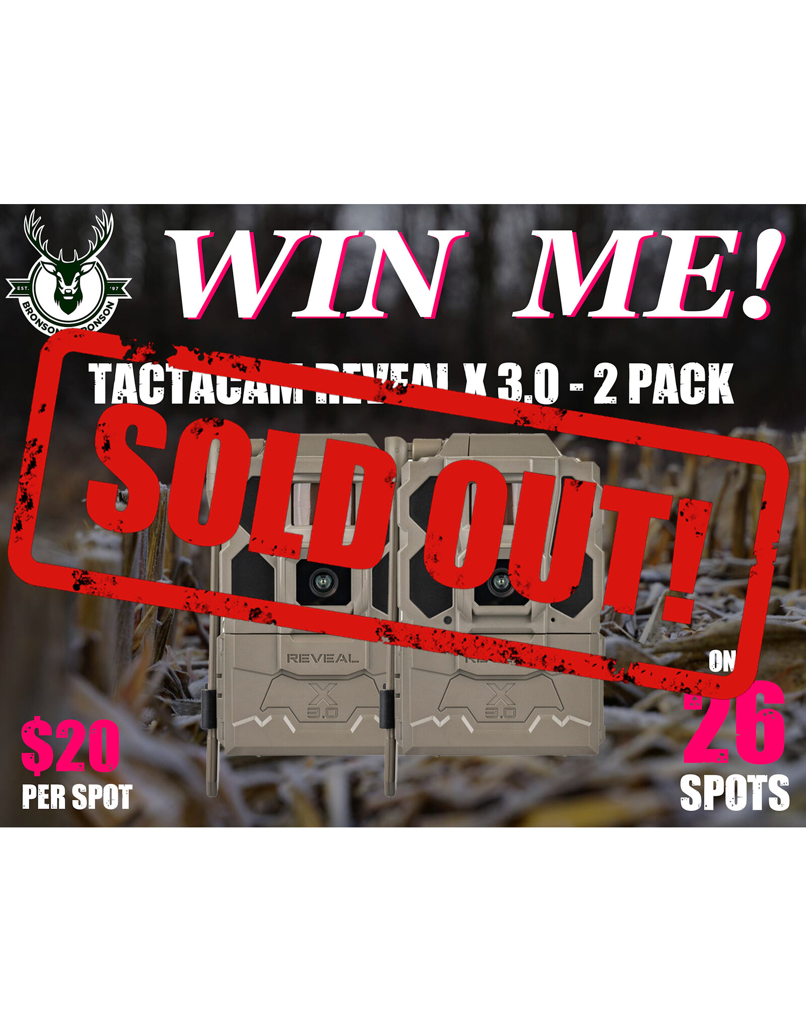 DRAW #1787 - WIN ME - Tactacam Reveal X 3.0 - 2 Pack! ROUND 9