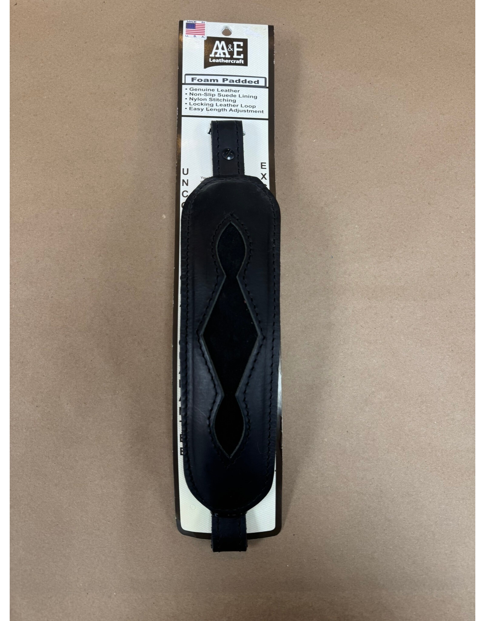 AA&E Leathercraft Black Oil Distressed Rider Leather Trophy Gunsling with Black Suede by AA&E Leathercraft 8501091 010 Made in the USA