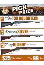 DRAW #1794 - Pick Your Prize - Tikka, Browning OR Henry!