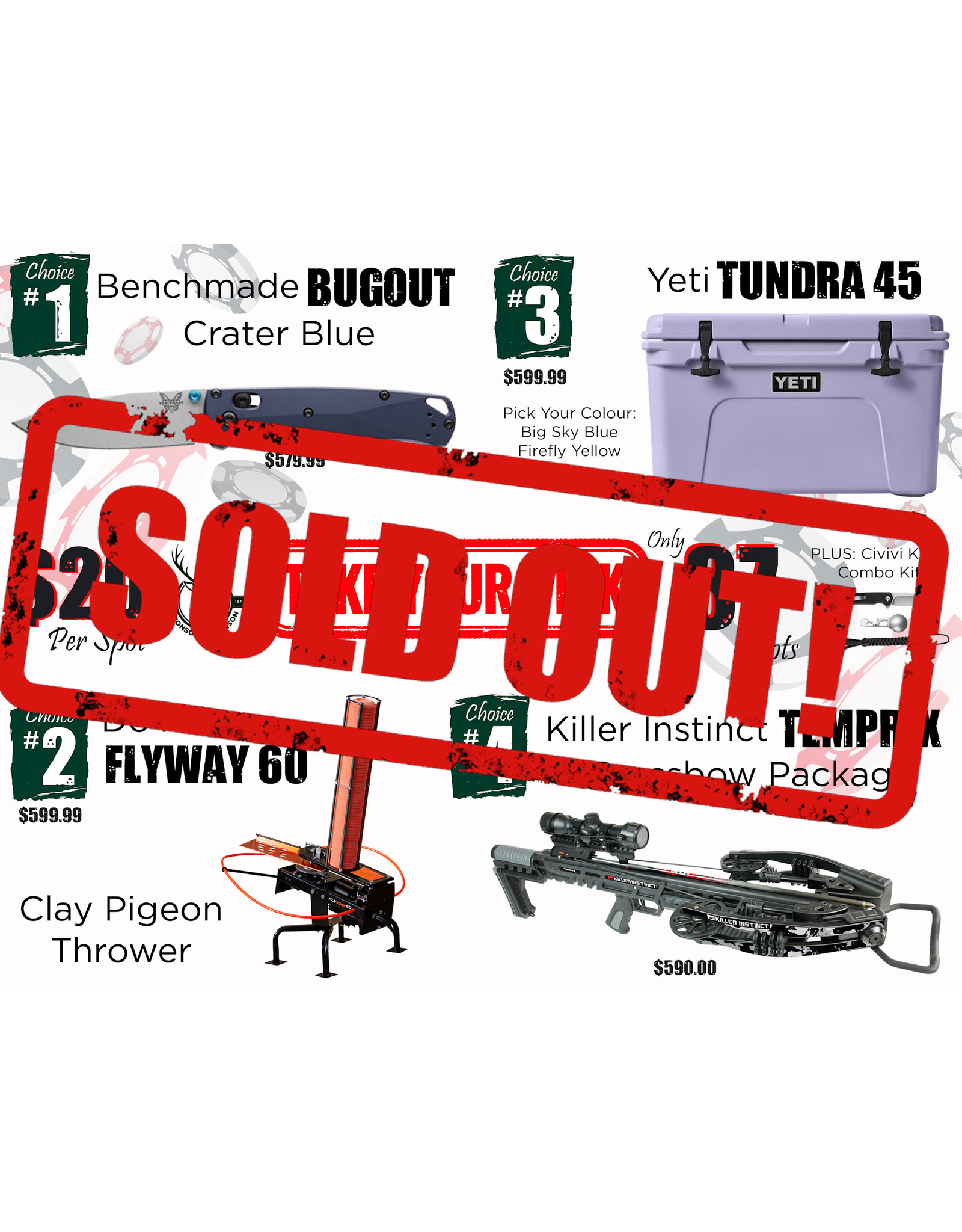 DRAW #1790 - Take Your Pick - Benchmade, Do All, Yeti OR Killer Instinct!