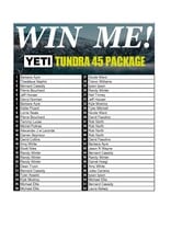 DRAW #1791 - WIN ME - Yeti Tundra 45 Firefly Yellow Package!
