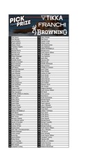 DRAW #1788 - Pick Your Prize - Franchi, Browning OR Tikka!
