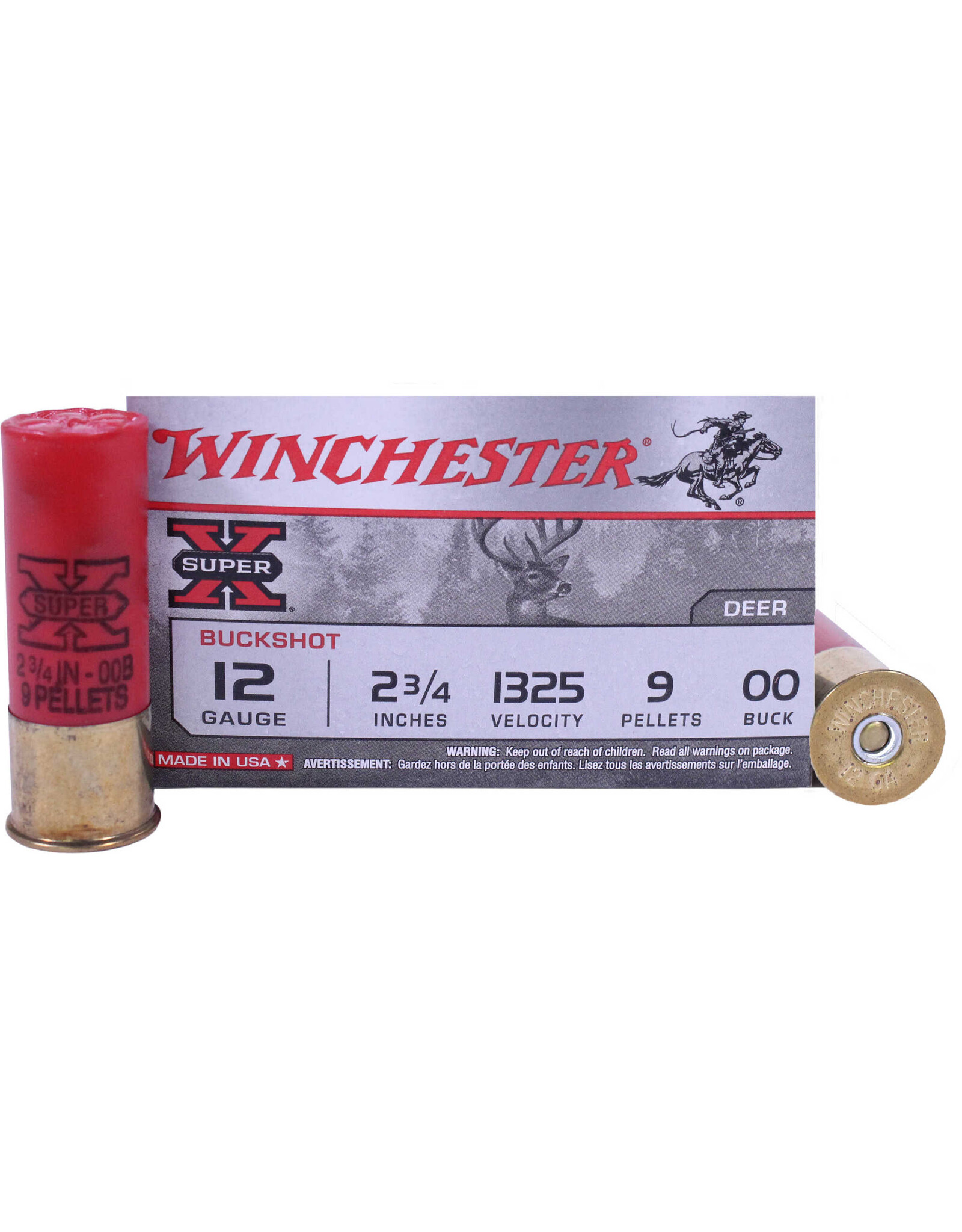 Winchester Winchester XB1200 Super-X Shotgun Ammo 12 GA, 2-3/4 in, 00B, 9