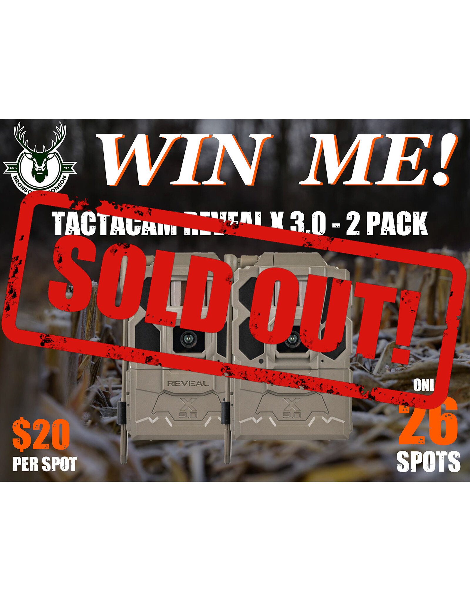 DRAW #1796 - WIN ME - Tactacam Reveal X 3.0 - 2 Pack! ROUND 11