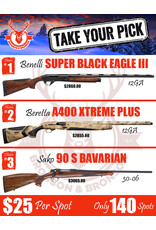 DRAW #1803 (#71-140) - Take Your Pick - Benelli, Beretta OR Sako!
